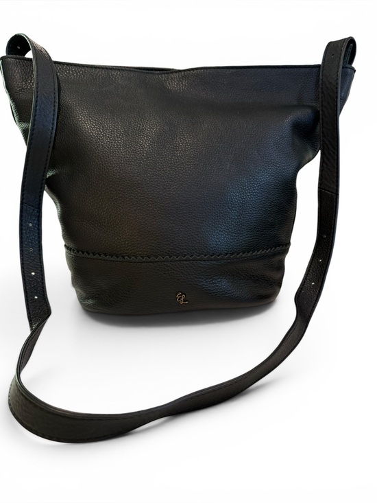 Elliott Lucca Handbags - Elliott Lucca Beautiful Black Pebbled Leather Bucket Crossbody Bag